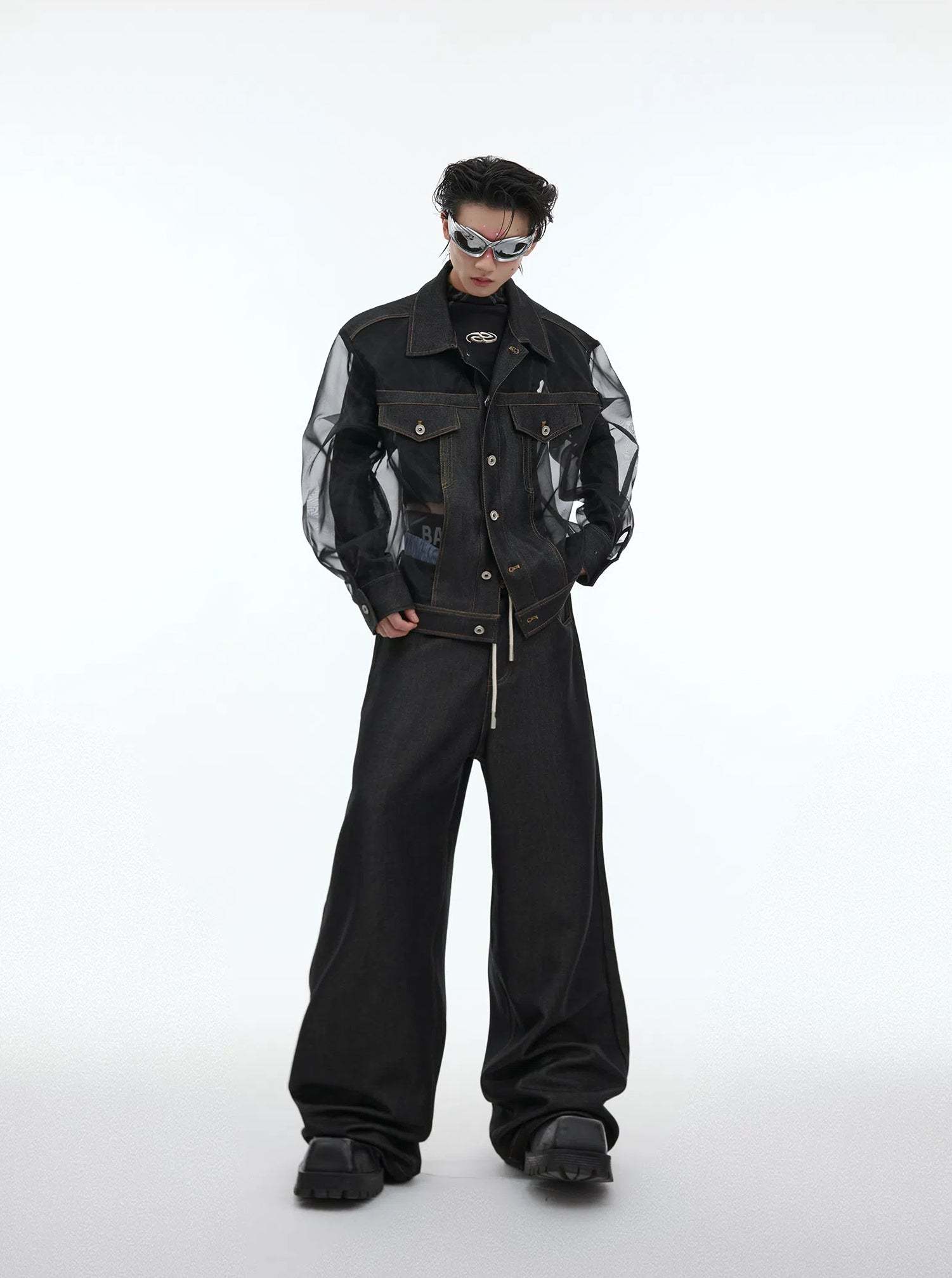 【24s Oct.】Mesh Hollow See-Through Jacket-IYAMIUIO