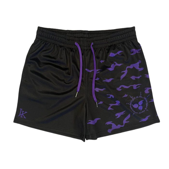 Curse Mesh Shorts - Black - NARUTO-IYAMIUIO