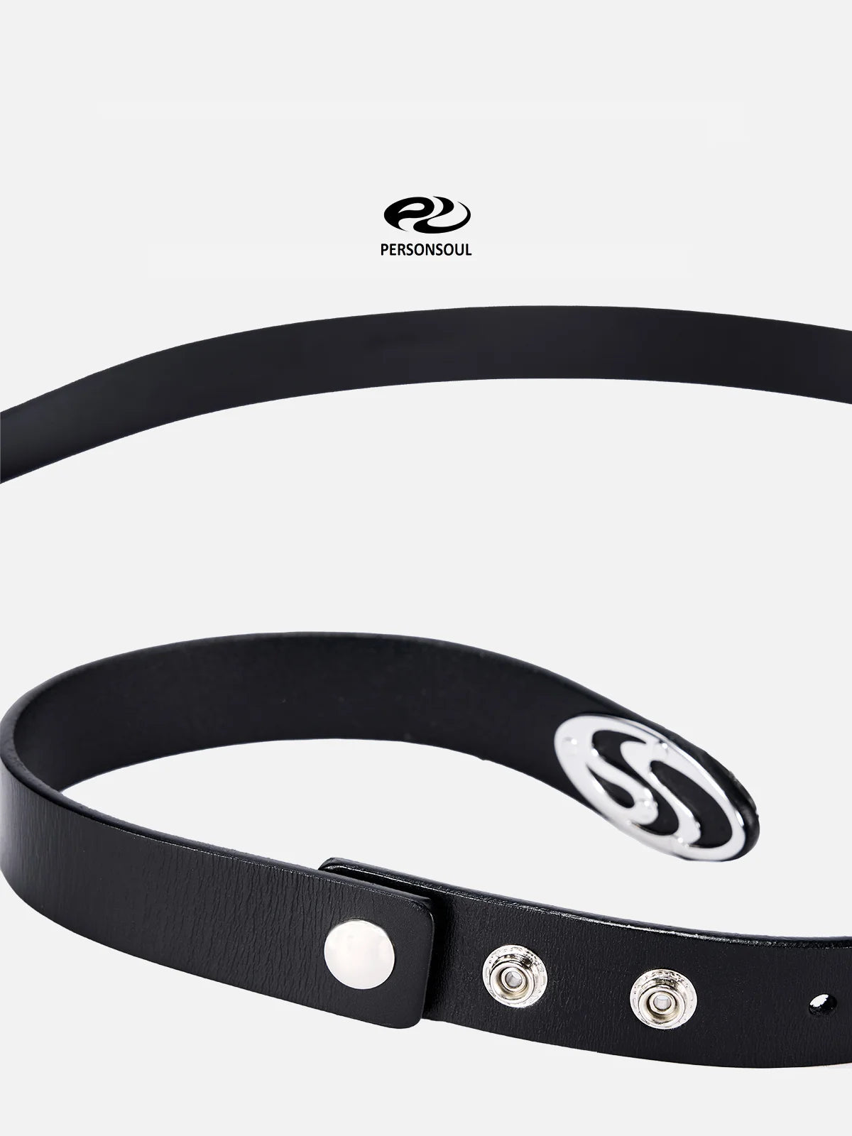 Personsoul Shaped Pin Buckle Leather Belt-IYAMIUIO
