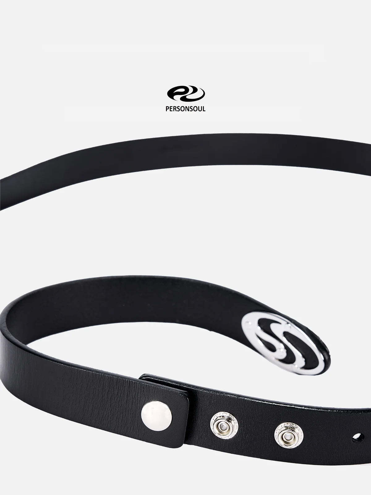 Personsoul Shaped Pin Buckle Leather Belt-IYAMIUIO