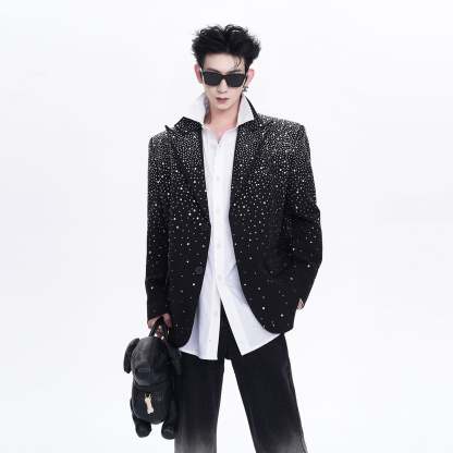 【24s Oct.】Rhinestone Design Suit Jacket-IYAMIUIO