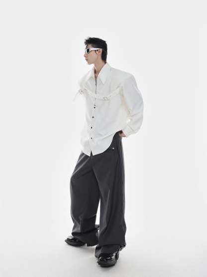 【23s Mar.】Zip Long Sleeve Camisole Shirt-IYAMIUIO