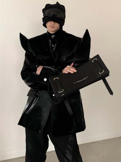 【24s March.】Special-shaped Trendy Design Black Jacket-IYAMIUIO