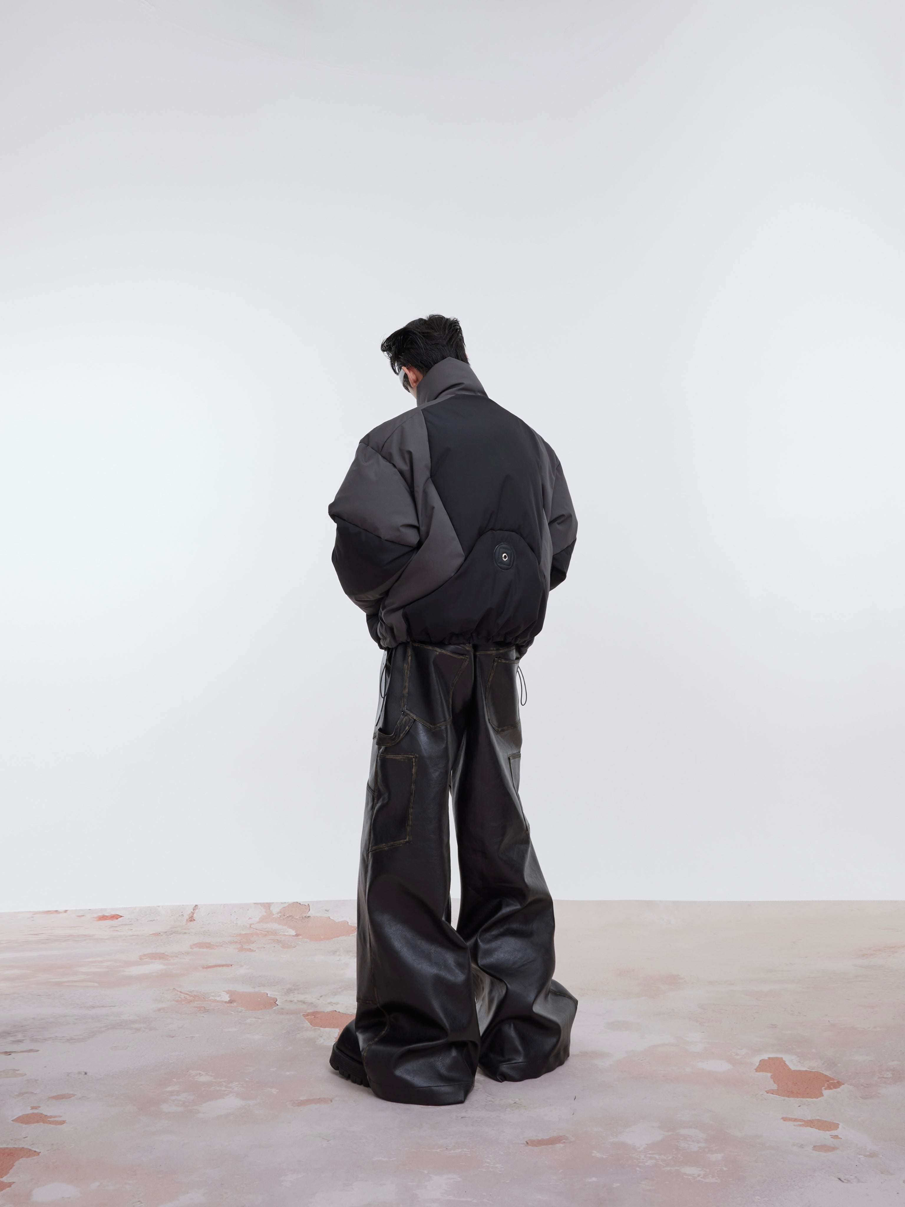 【23s October.】Deconstructed Contrast Color Design Cotton Jacket-IYAMIUIO