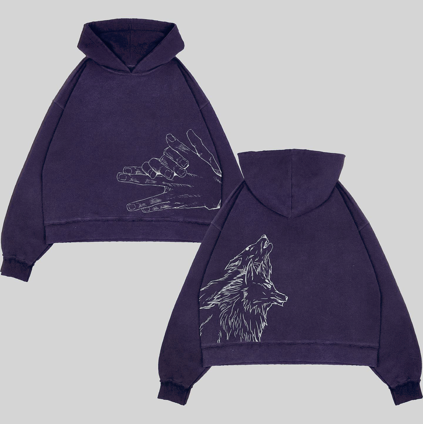 Vintage Washed Hoodie - JJK-IYAMIUIO