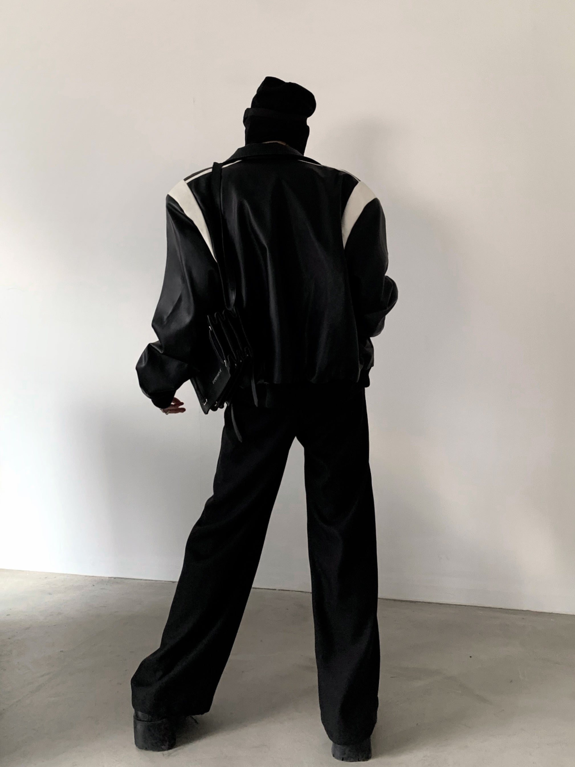 【23s November.】Black Patchwork Design Baseball Uniform-IYAMIUIO