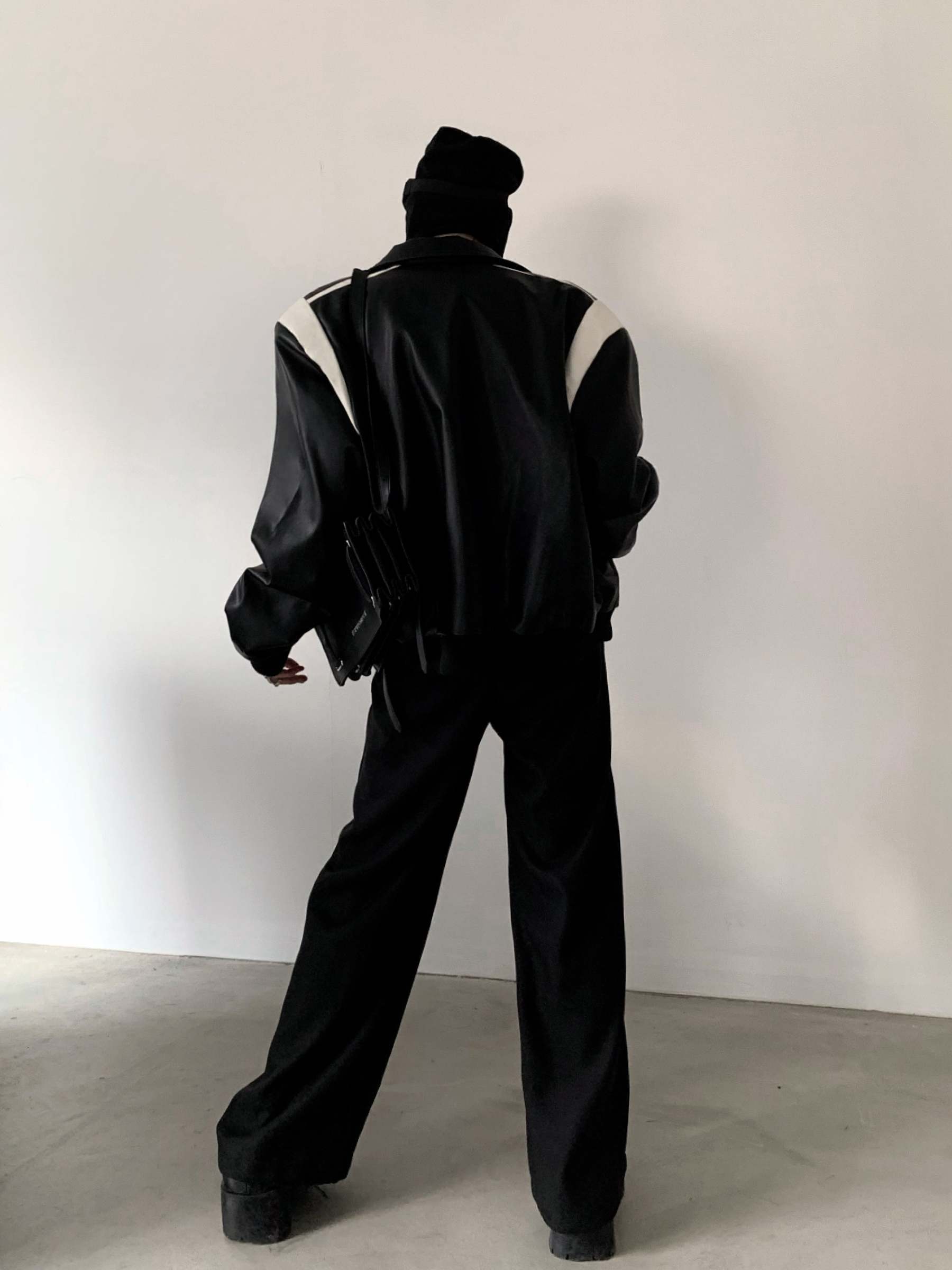 【23s November.】Black Patchwork Design Baseball Uniform-IYAMIUIO