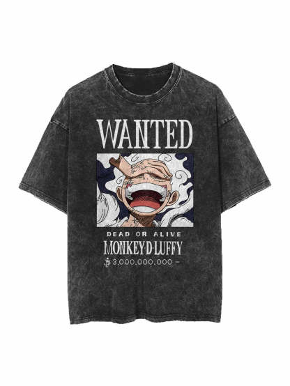 Gear 5 Bounty Poster Vintage Oversize Tee - One.P-IYAMIUIO