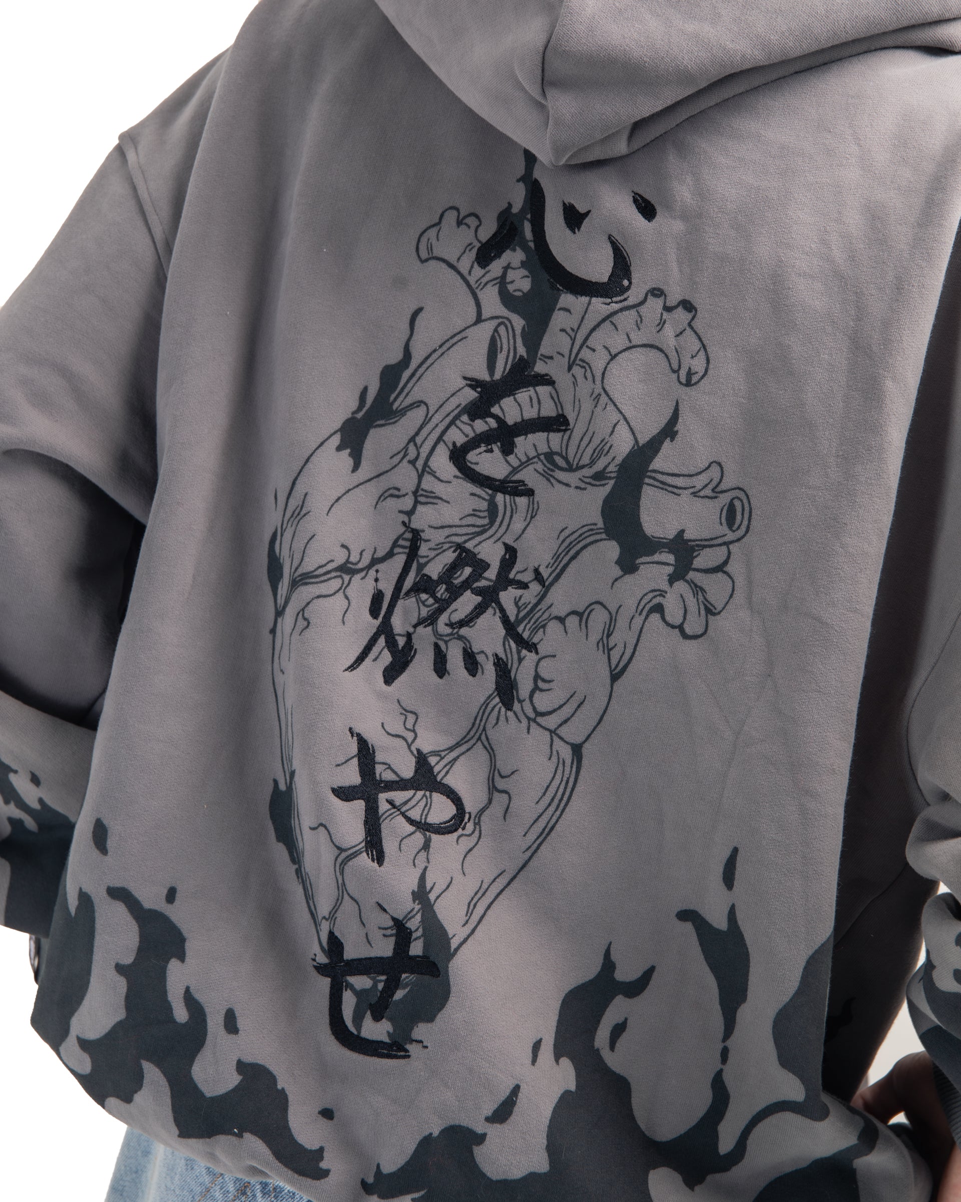 Flame Pillar Zip Hoodie-Demon Slayer-IYAMIUIO