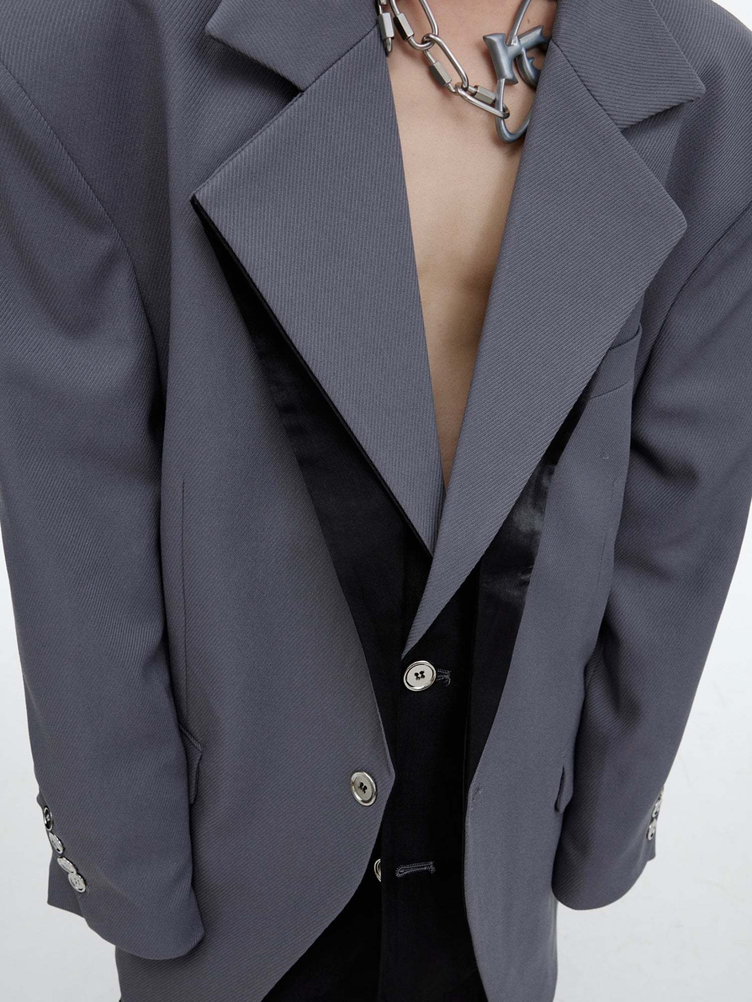 【23s September.】Structured Paneled Blazer-IYAMIUIO