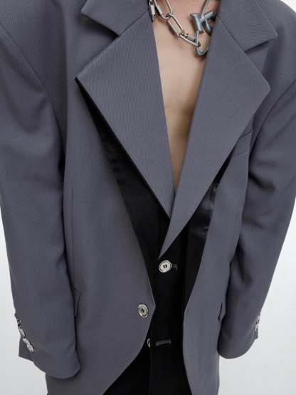 【23s September.】Structured Paneled Blazer-IYAMIUIO