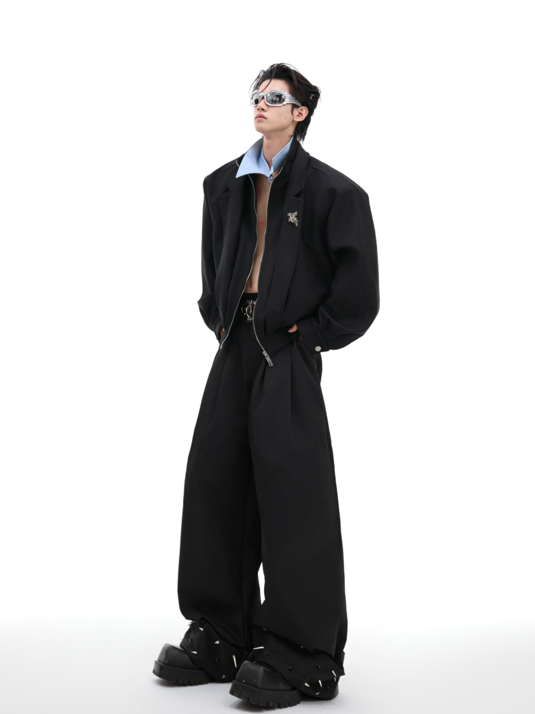 【24s Oct.】Double Collar Patchwork Jacket-IYAMIUIO