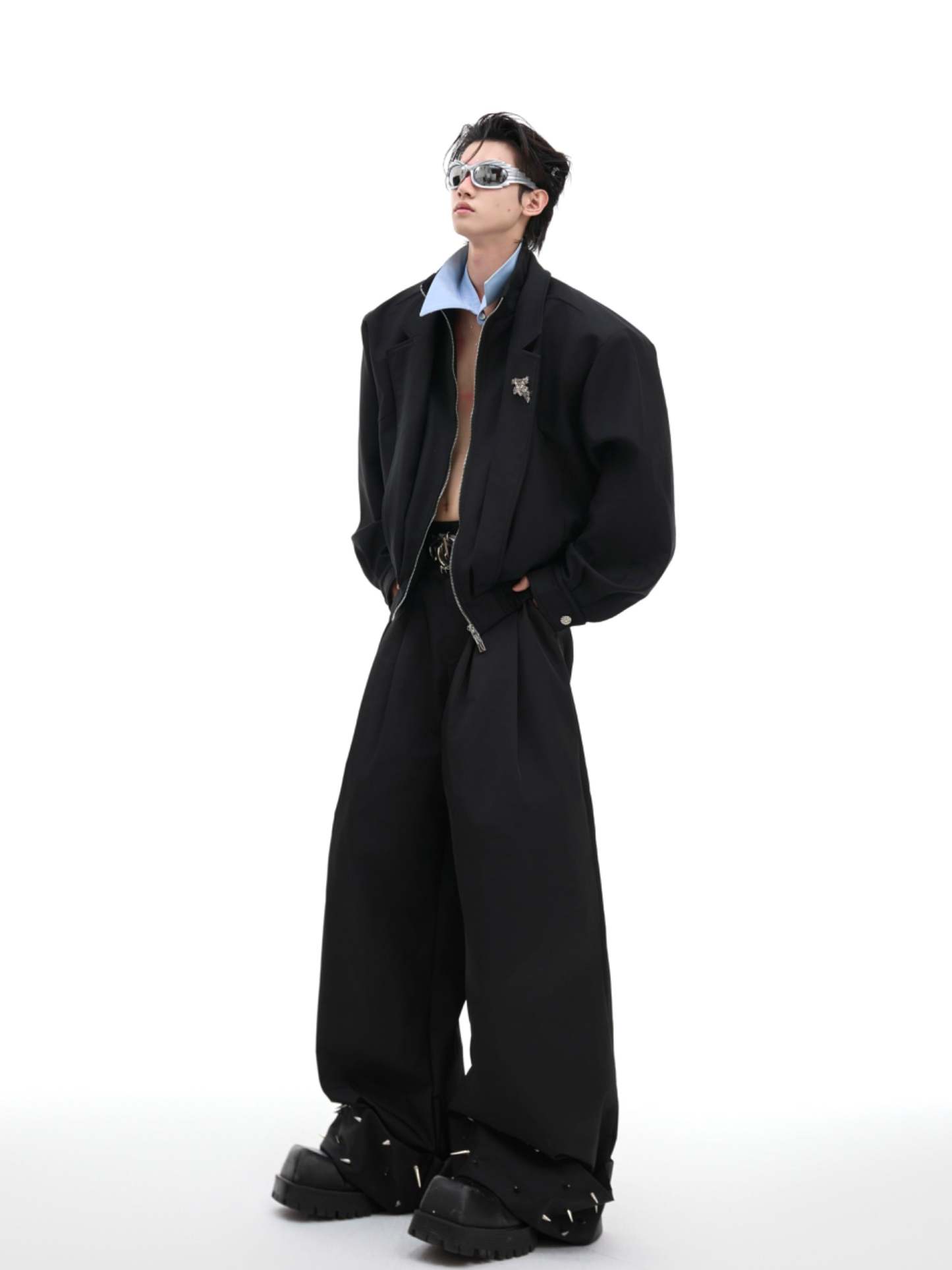 【24s Oct.】Double Collar Patchwork Jacket-IYAMIUIO