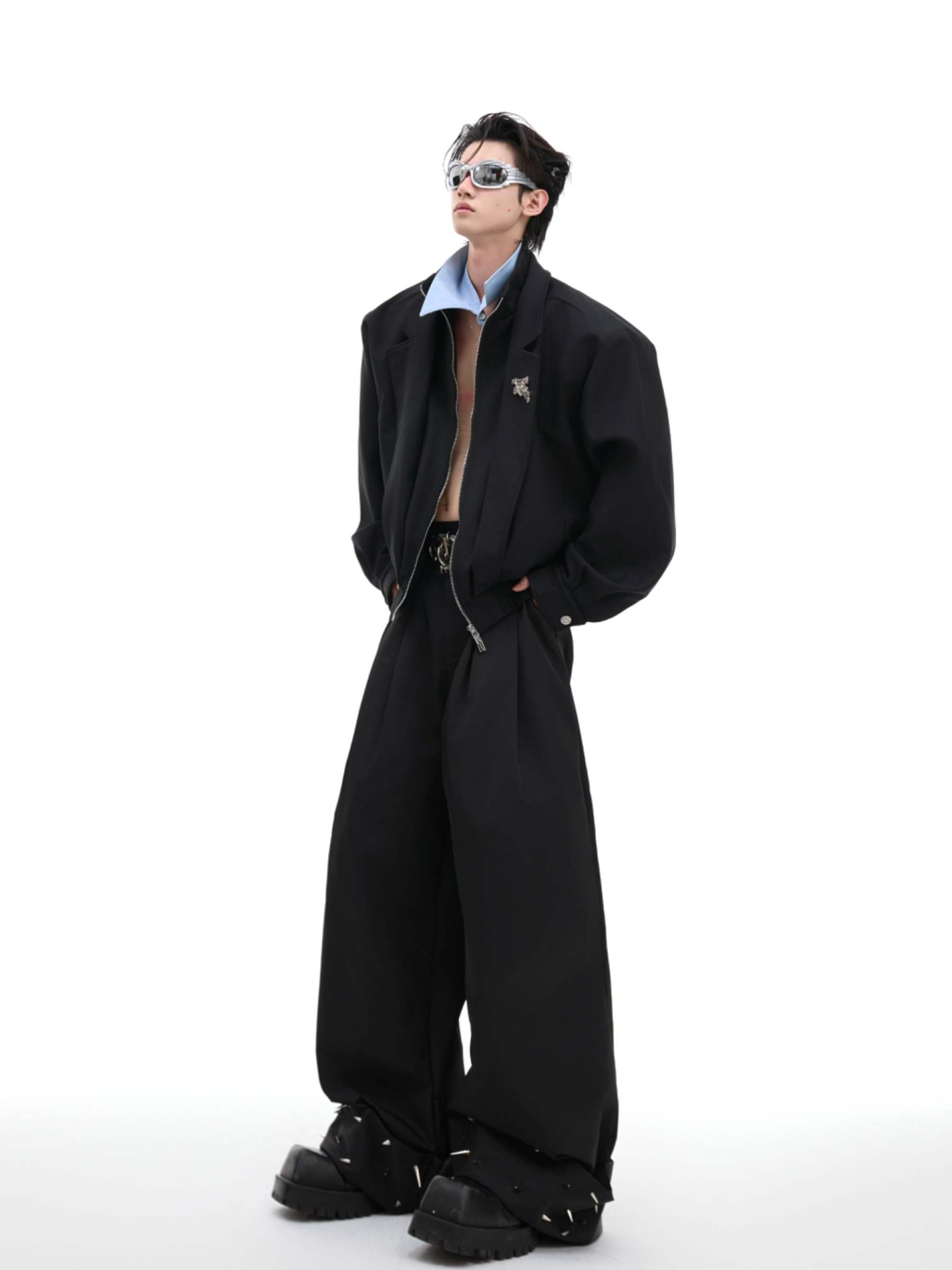 【24s Oct.】Double Collar Patchwork Jacket-IYAMIUIO