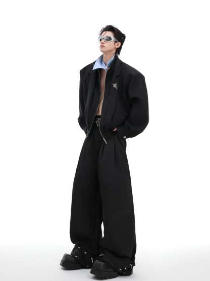 【24s Oct.】Double Collar Patchwork Jacket-IYAMIUIO