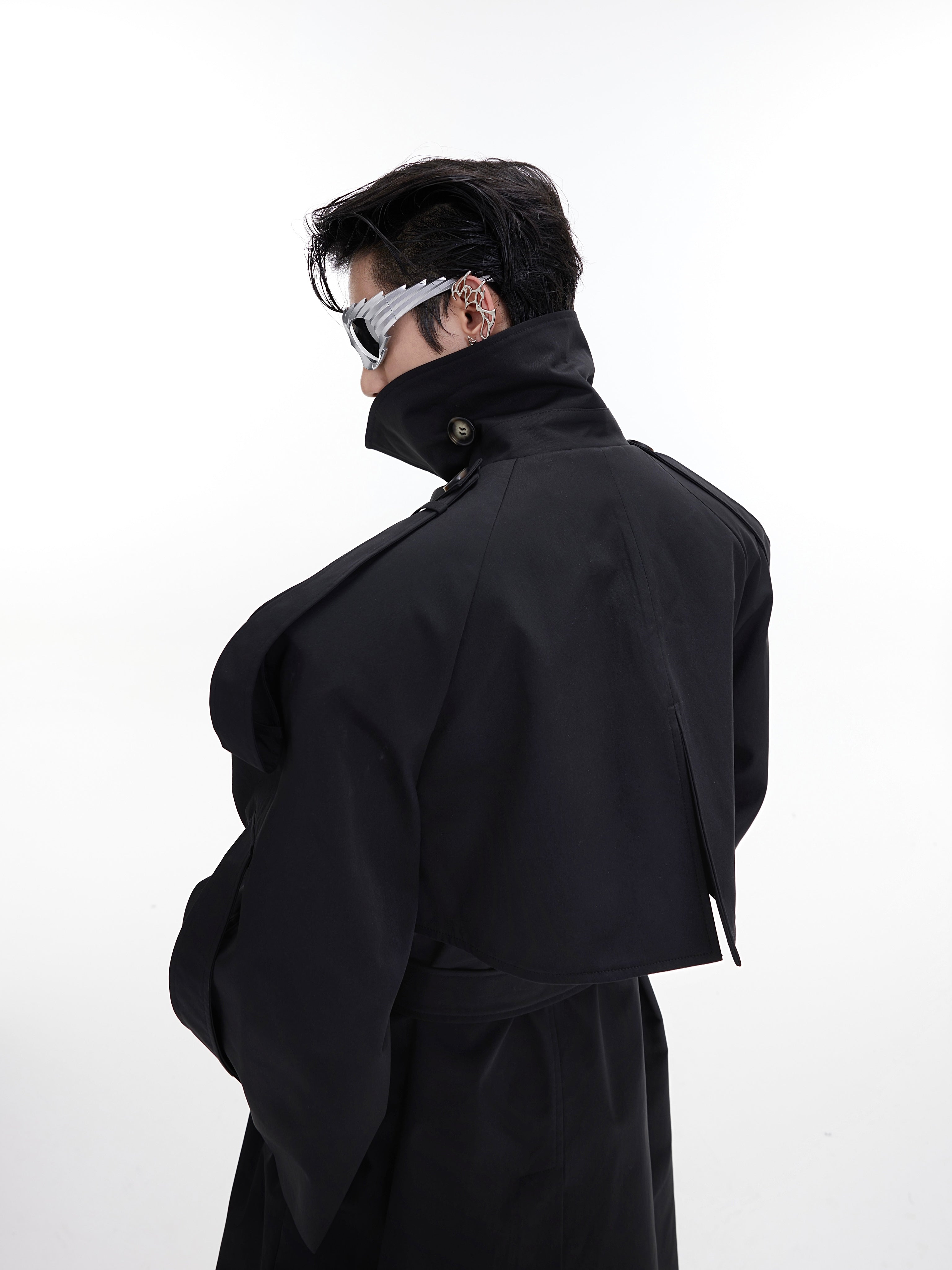 【23s August.】Turtleneck Shoulder Pad Coat-IYAMIUIO