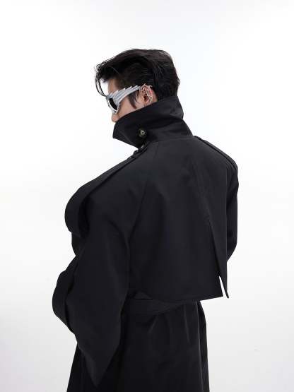 【23s August.】Turtleneck Shoulder Pad Coat-IYAMIUIO
