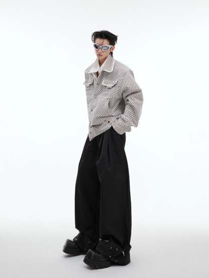 【24s Oct.】Mesh Design Casual Lapel Jacket-IYAMIUIO