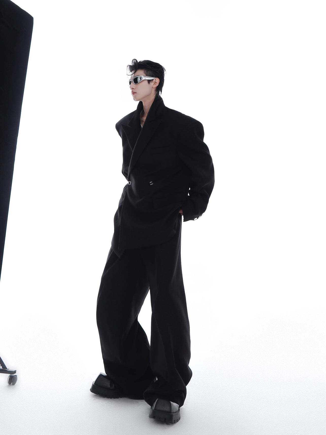 【23s Feb.】High Shoulder Twill Button Design Top Suit-IYAMIUIO