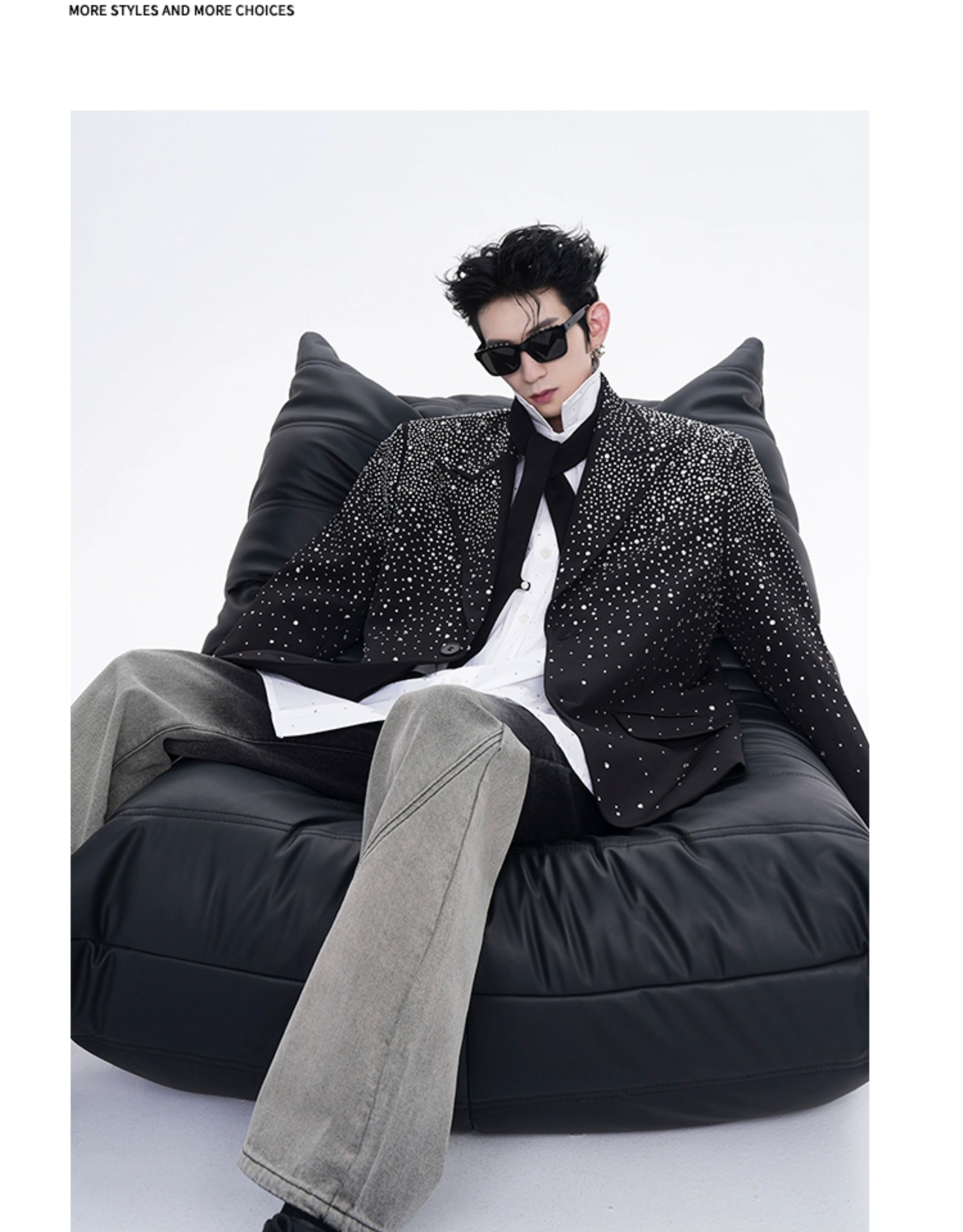 【24s Oct.】Rhinestone Design Suit Jacket-IYAMIUIO