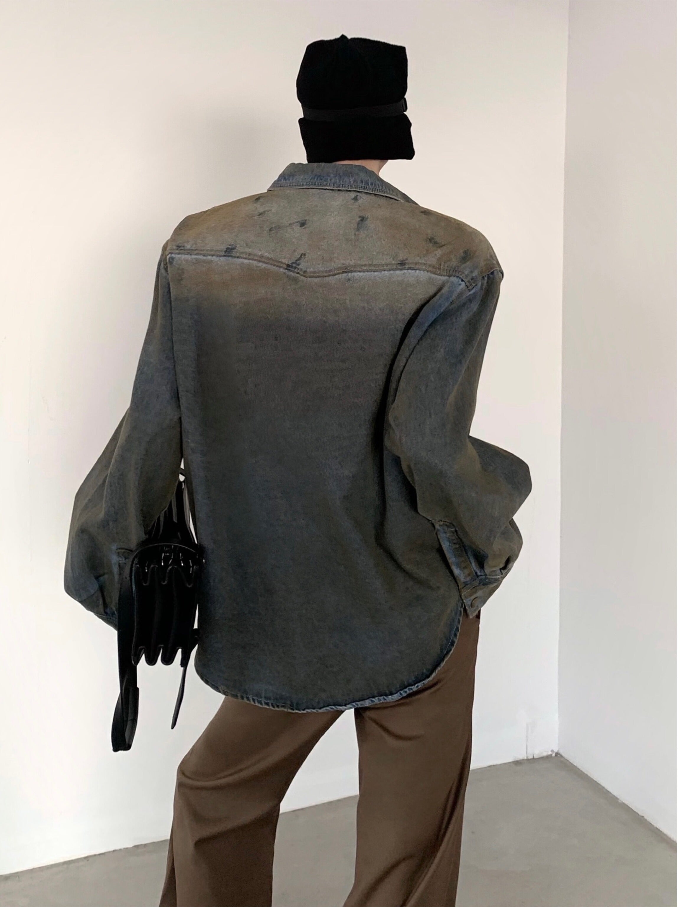 【24s March.】American Vintage Distressed Washed Denim Jacket-IYAMIUIO