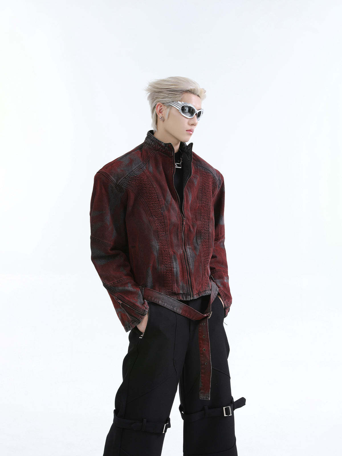 【24s Oct.】Wasteland Style Distressed Silhouette Denim Jacket-IYAMIUIO