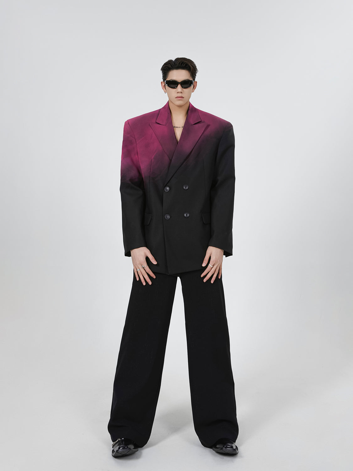 【23s August.】Gradient Shoulder Pad Jacket-IYAMIUIO