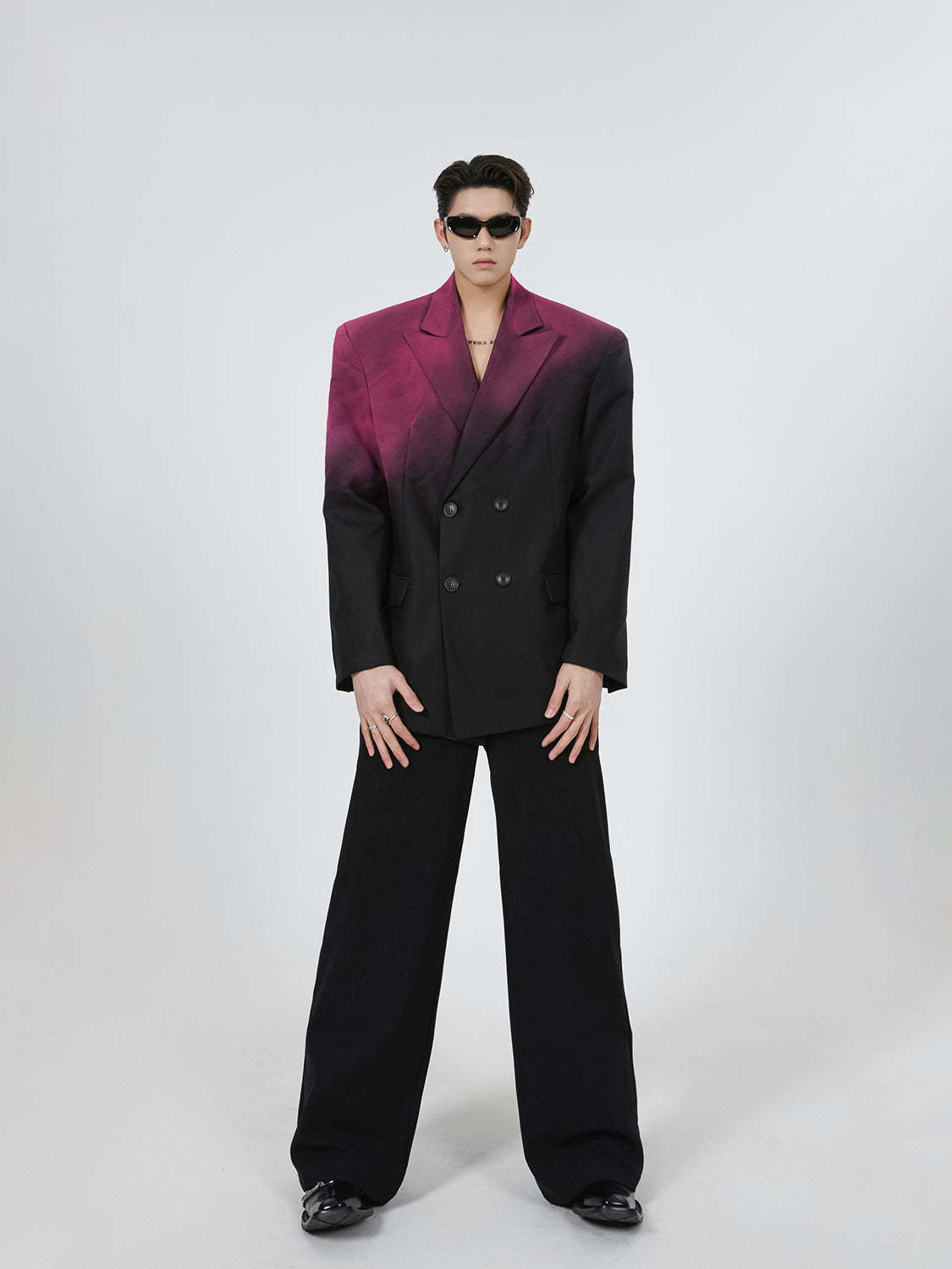 【23s August.】Gradient Shoulder Pad Jacket-IYAMIUIO