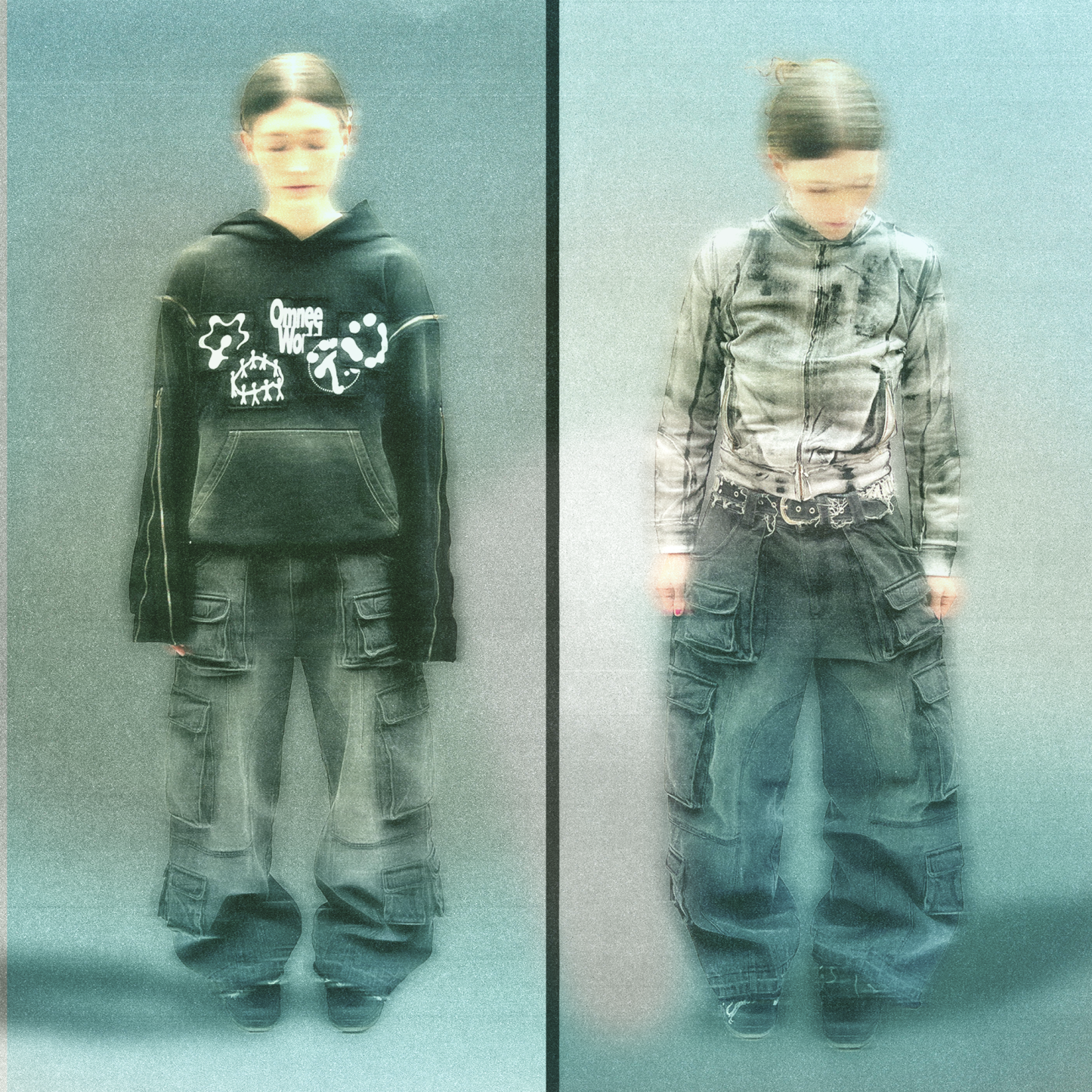 heavy denim cargos-IYAMIUIO