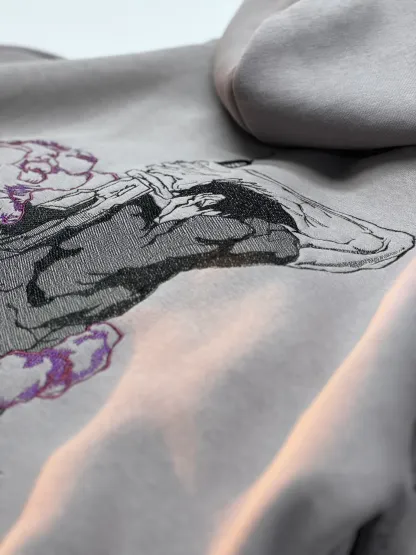 JJK Embroidered Hoodie-IYAMIUIO