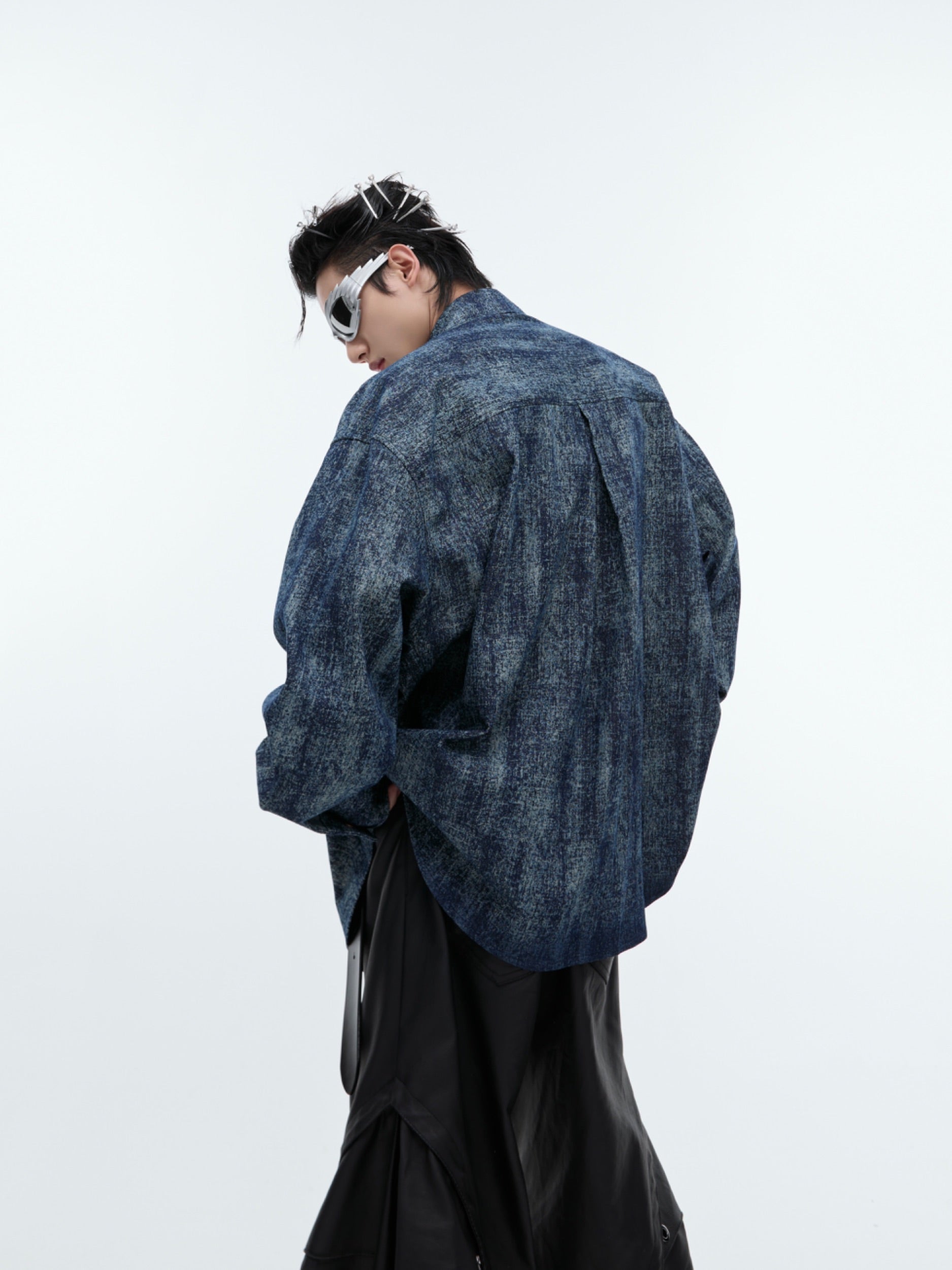 【24s Sep.】Deconstructed Distressed Gradient Vintage Shirt-IYAMIUIO