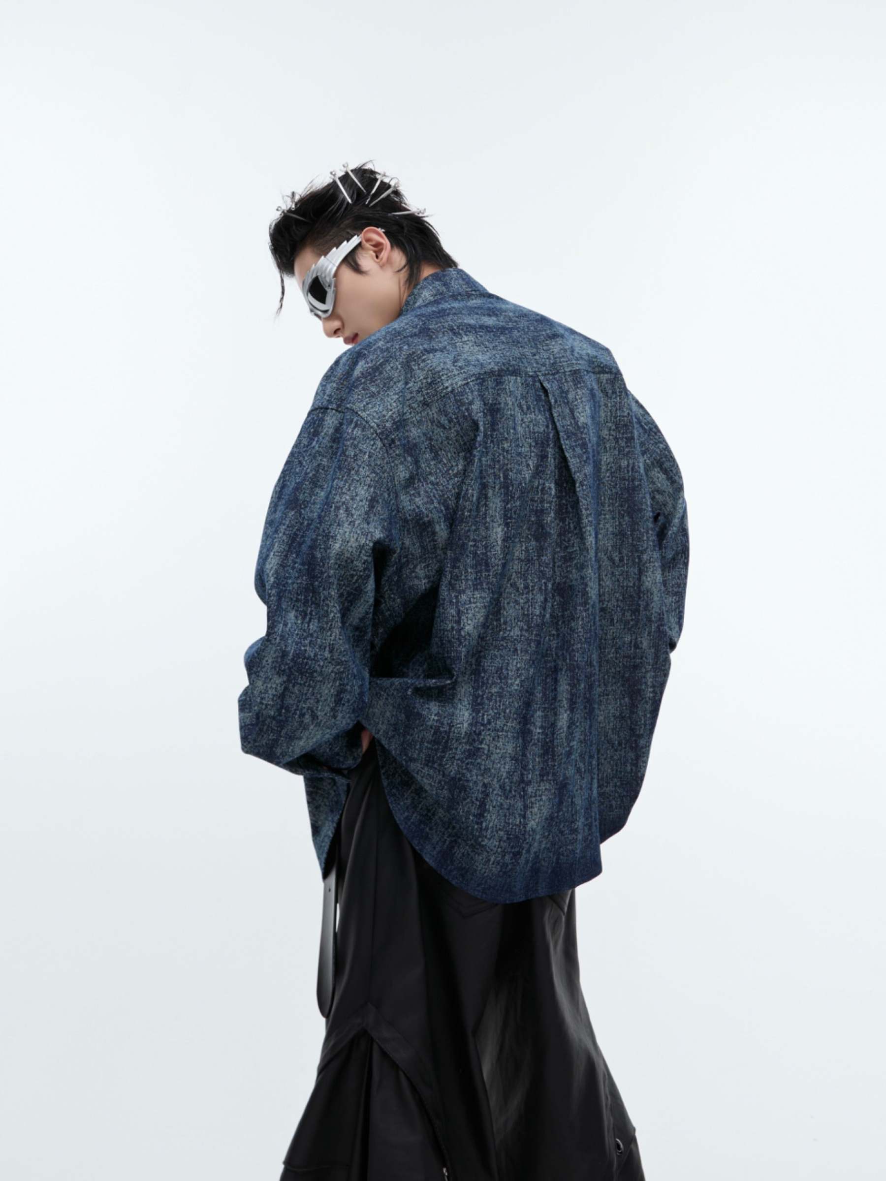 【24s Sep.】Deconstructed Distressed Gradient Vintage Shirt-IYAMIUIO