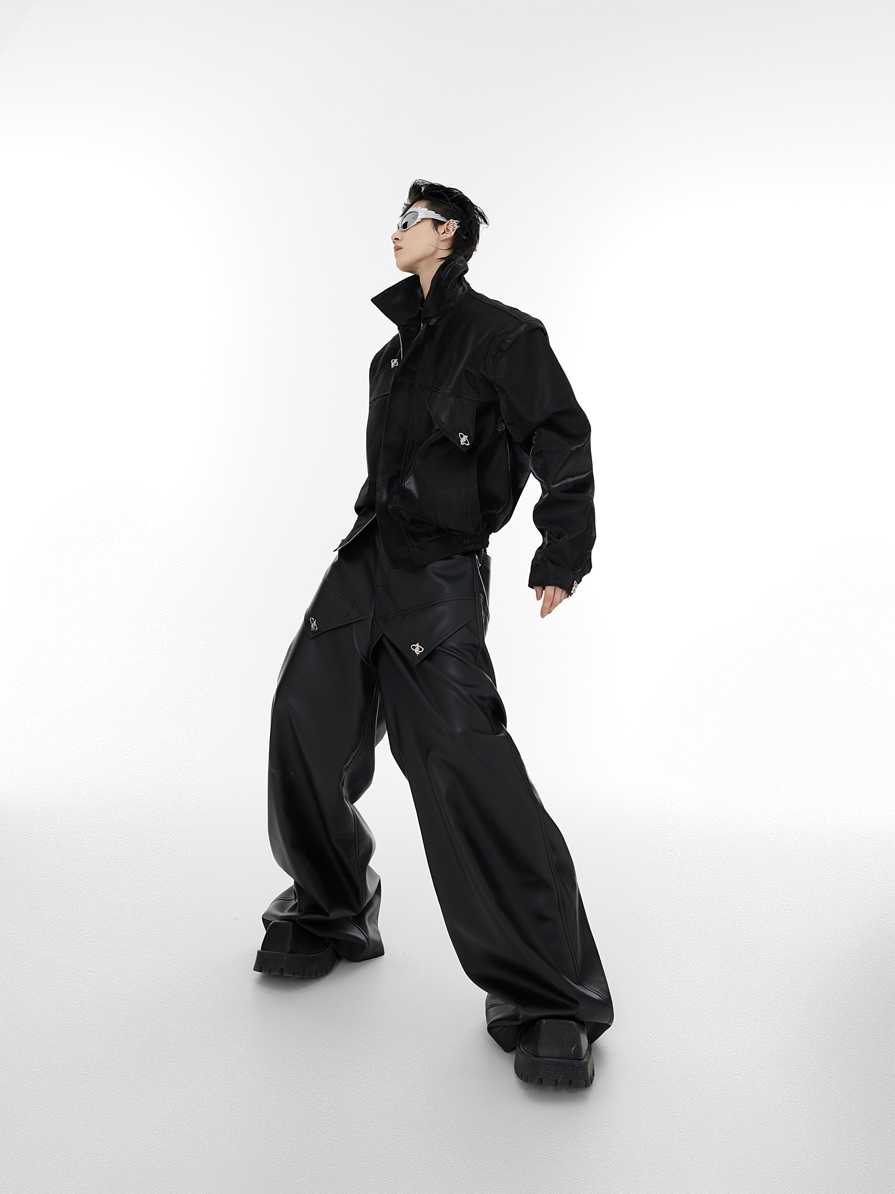 【23s August.】Streamer Shoulder Pad Jacket-IYAMIUIO