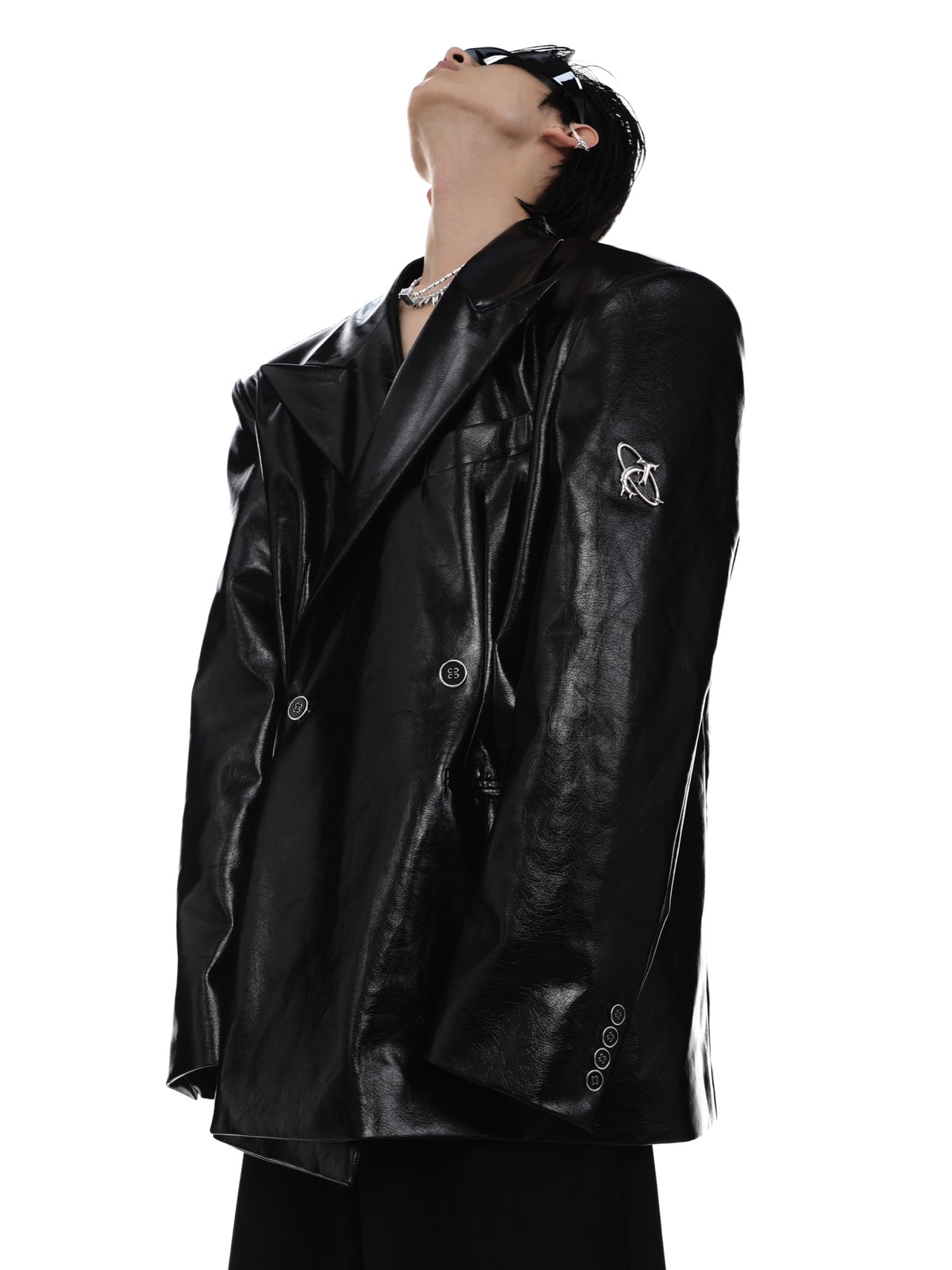 【23s Mar.】Shoulder Pad PU Leather Suit-IYAMIUIO