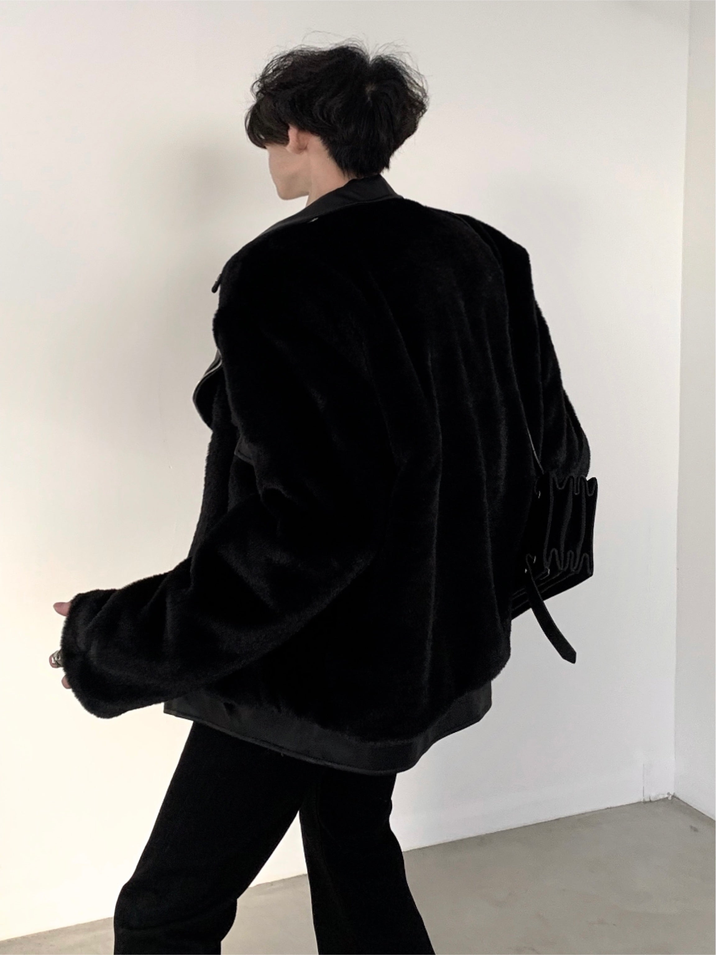 【23s December.】Vintage Motorcycle Mink Jacket-IYAMIUIO