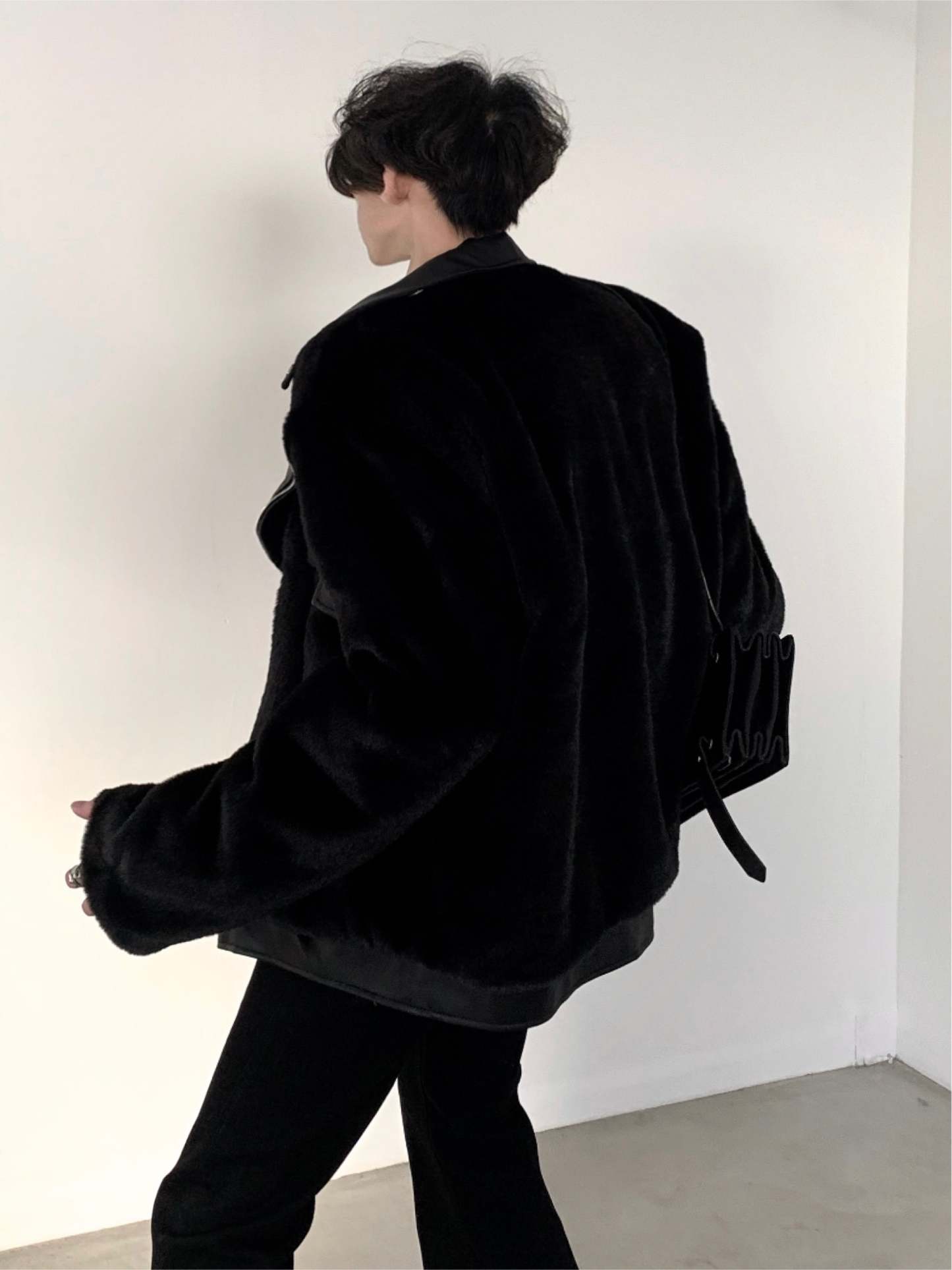 【23s December.】Vintage Motorcycle Mink Jacket-IYAMIUIO