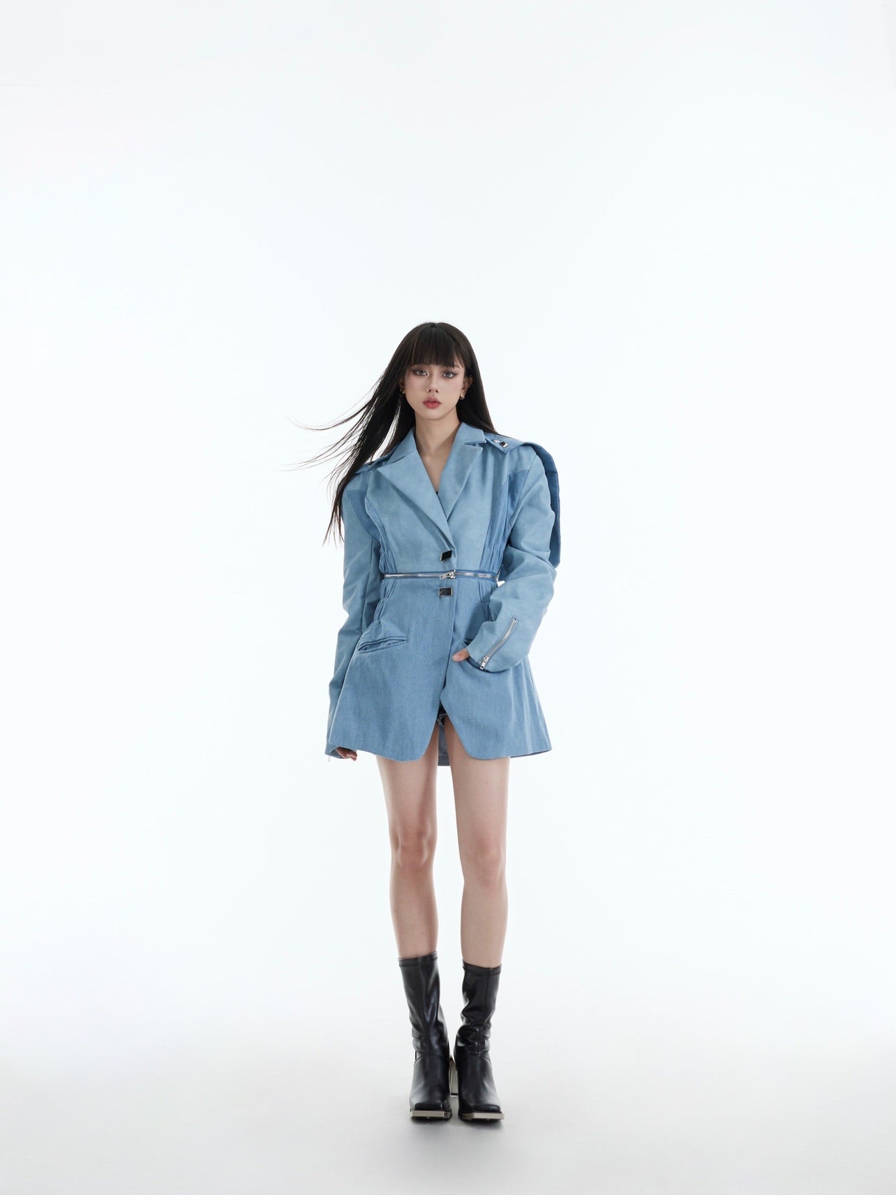 【23s October.】Deconstructed Paneled Detachable Blazer-IYAMIUIO