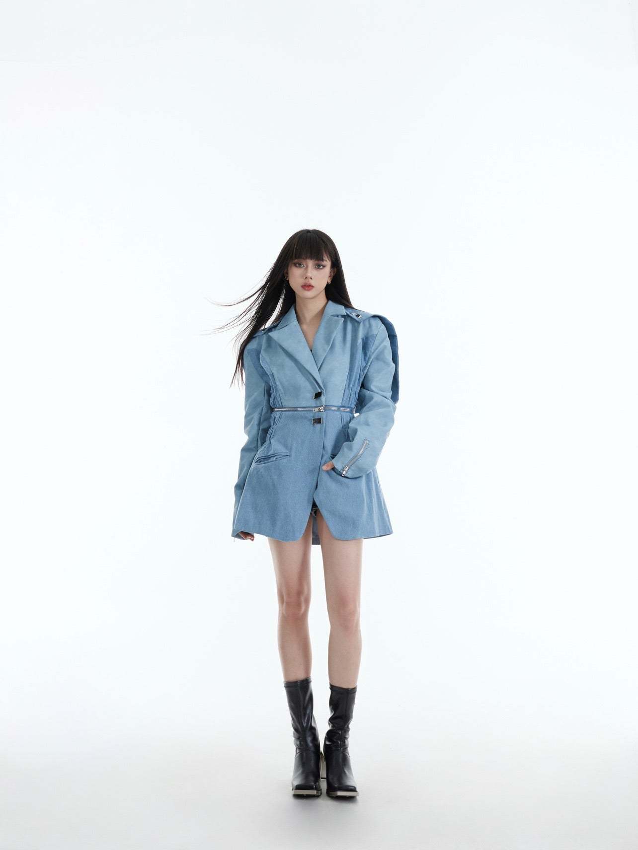 【23s October.】Deconstructed Paneled Detachable Blazer-IYAMIUIO