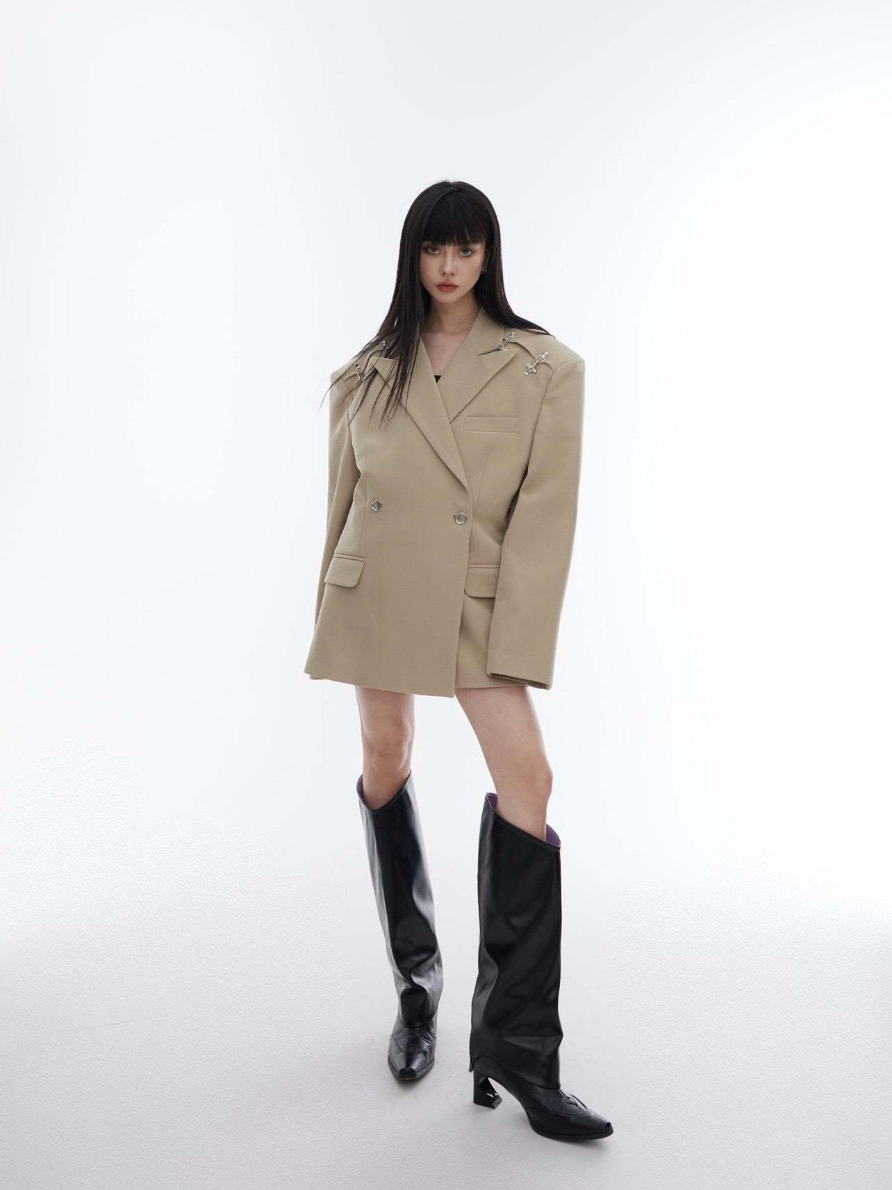 【23s August.】Loose Metal Airplane Buckle Jacket-IYAMIUIO