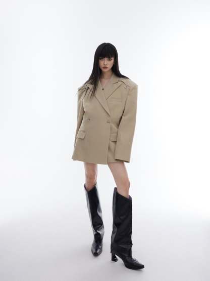 【23s August.】Loose Metal Airplane Buckle Jacket-IYAMIUIO