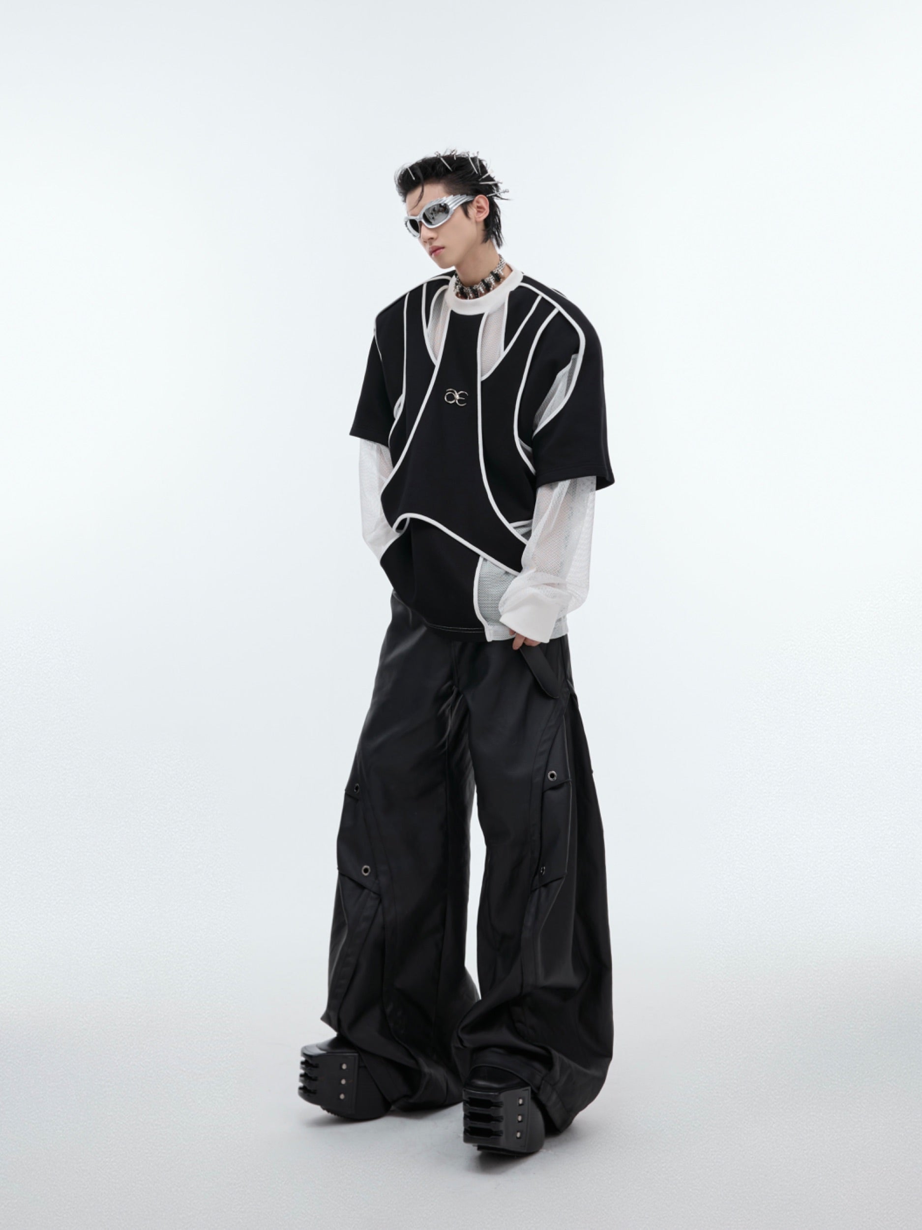 【24s Sep.】Fake Two-piece Crew Neck Sweatshirt-IYAMIUIO