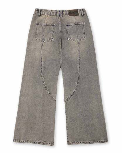 Claw Denim Light Grey Yellow-IYAMIUIO