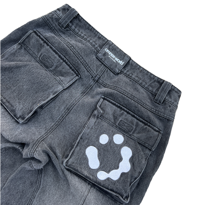 heavy denim cargos-IYAMIUIO