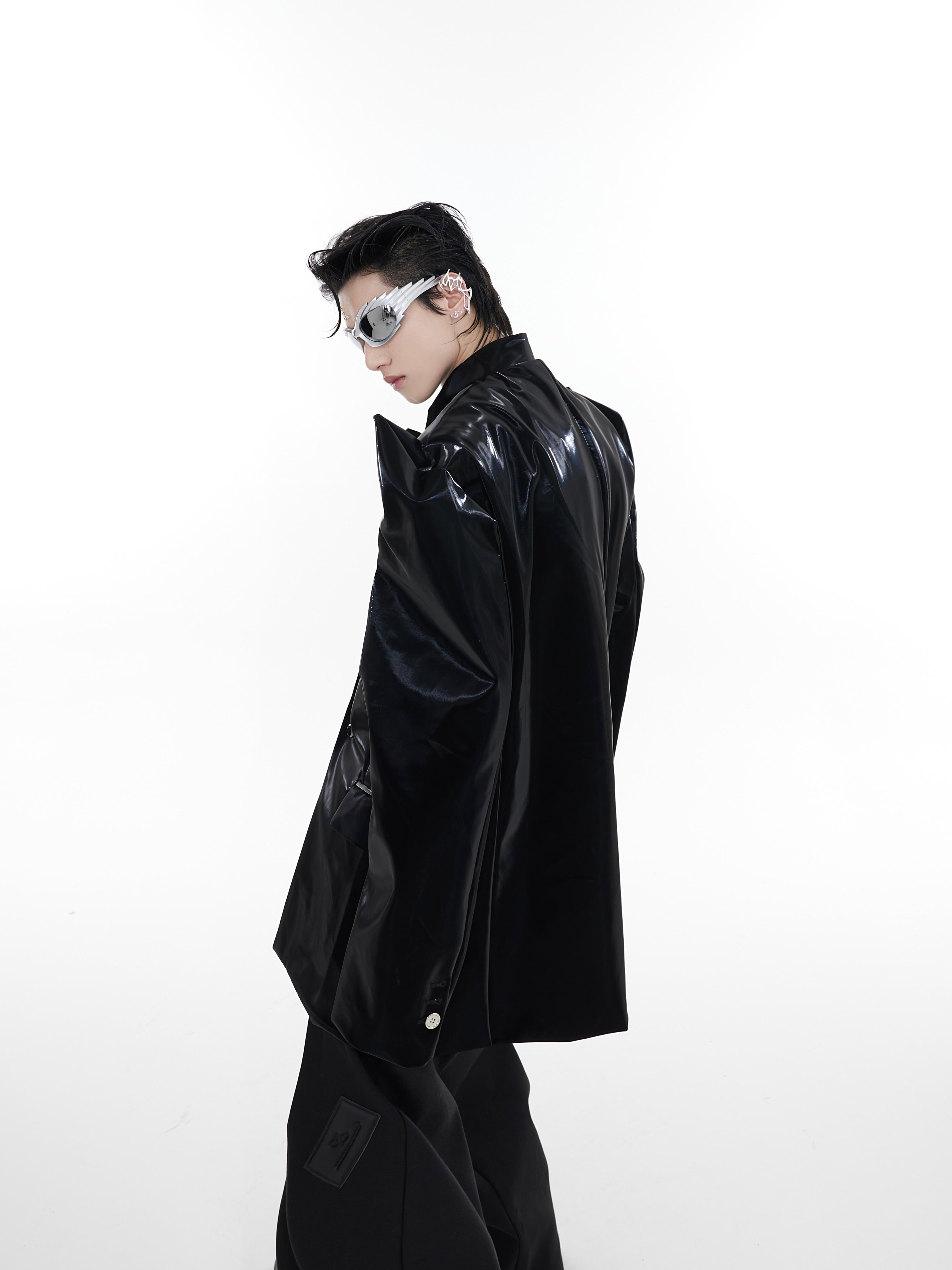 【23s August.】Horn-shaped Leather Jacket-IYAMIUIO