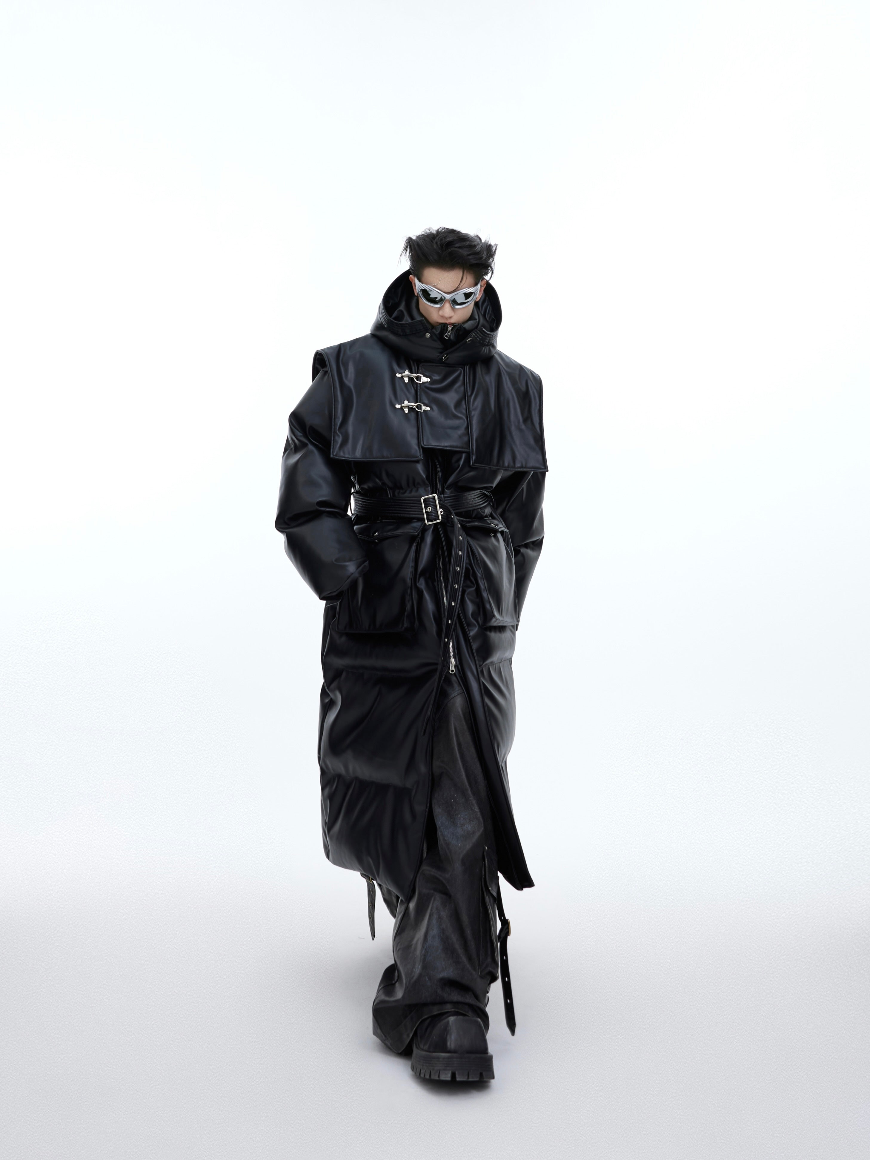 【23s December.】Deconstructed Long Hooded Cotton Jacket-IYAMIUIO