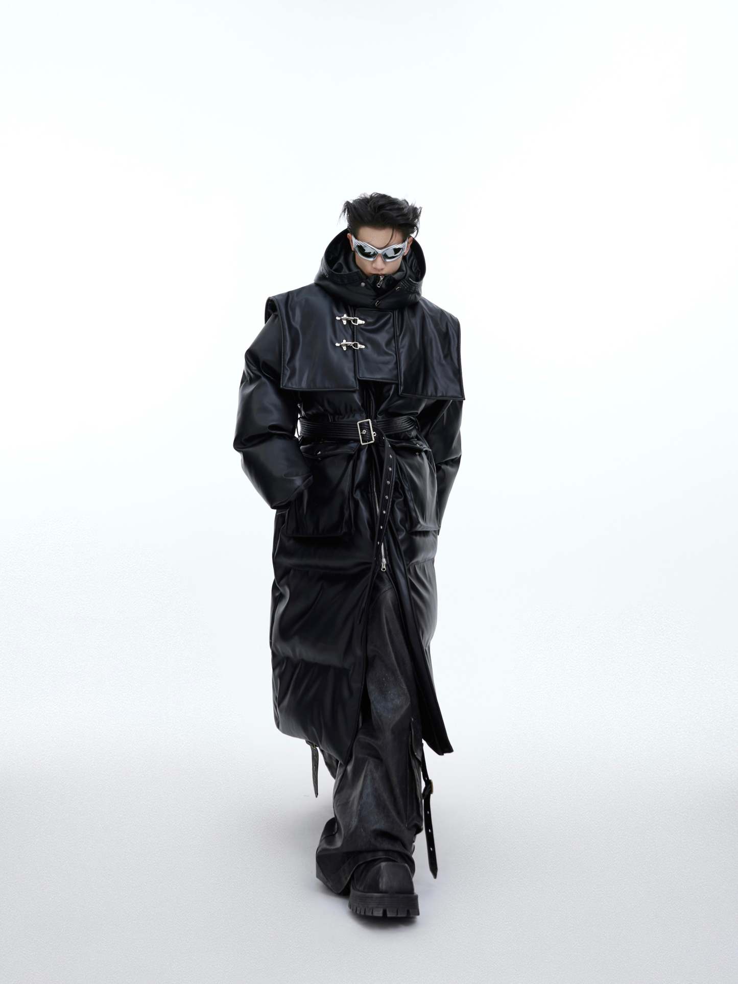 【23s December.】Deconstructed Long Hooded Cotton Jacket-IYAMIUIO