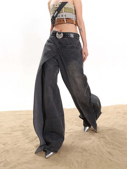 【24s January.】Fake Two-piece High-end Hot Girl Jeans Skirt-IYAMIUIO