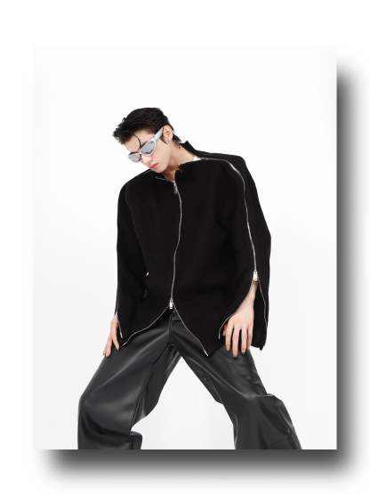 Stitching Sweater-IYAMIUIO