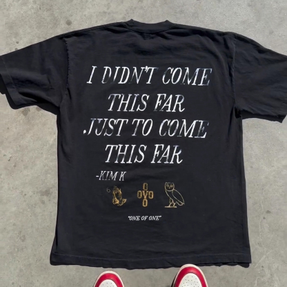 One Of One Print Short Sleeve T-Shirt-IYAMIUIO