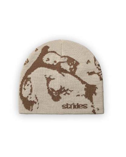 Splatter Beanie Beige-IYAMIUIO